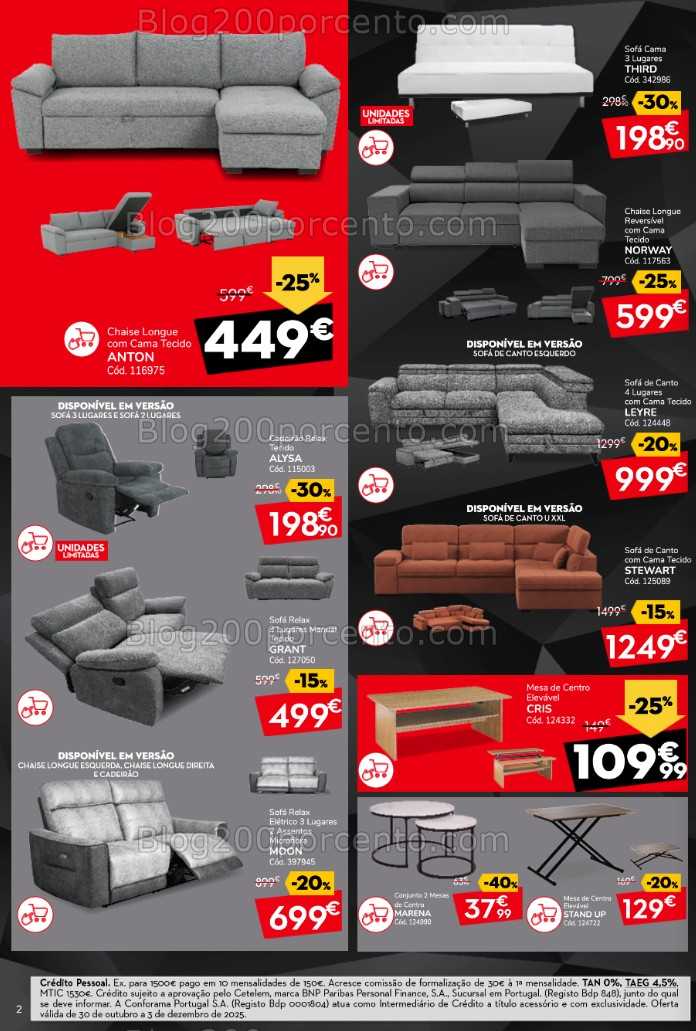 Antevisão Folheto CONFORAMA Black Friday Total Promoções - 30 outubro a 3 novembro