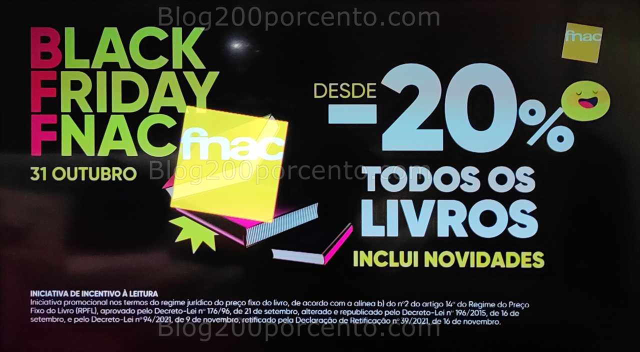 BLACK FRIDAY - Desde 20% de desconto FNAC todos os livros - 31 outubro