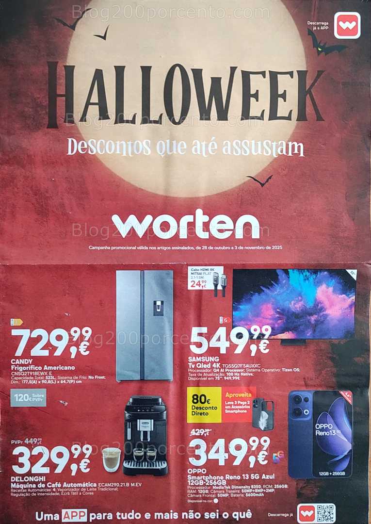 Antevisão Folheto WORTEN Halloweek Promoções de 28 outubro a 3 novembro