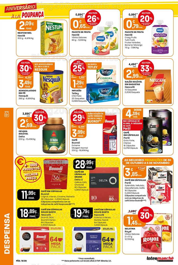 Antevisão Folheto INTERMARCHÉ Contact Promoções de 30 outubro a 5 novembro