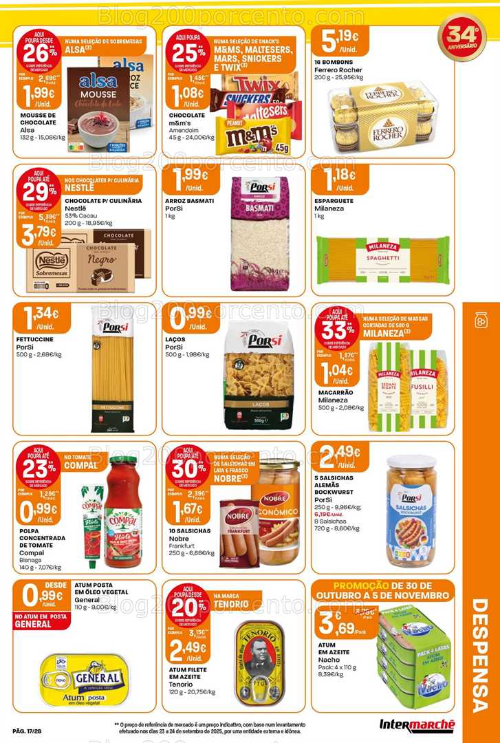 Antevisão Folheto INTERMARCHÉ Contact Promoções de 30 outubro a 5 novembro