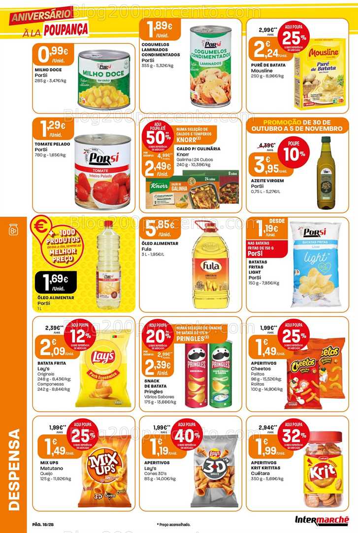 Antevisão Folheto INTERMARCHÉ Contact Promoções de 30 outubro a 5 novembro