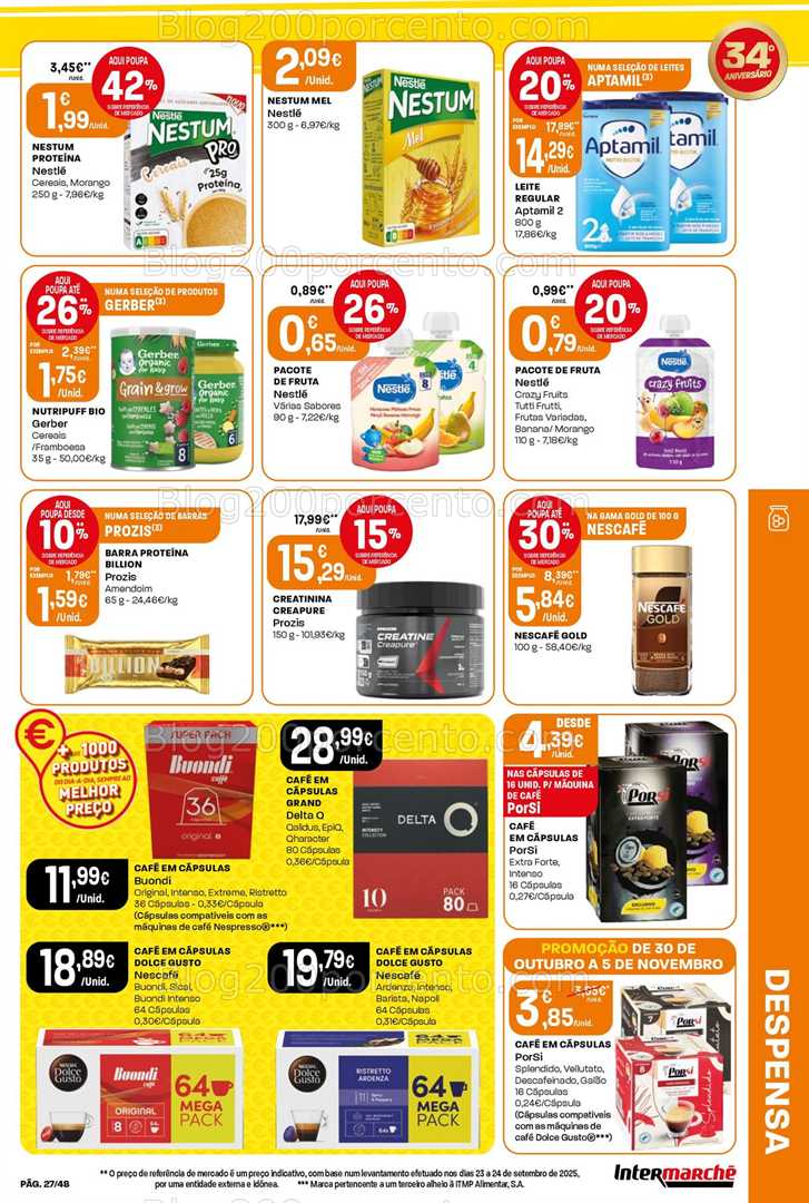 Antevisão Folheto INTERMARCHÉ Super Promoções de 30 outubro a 5 novembro