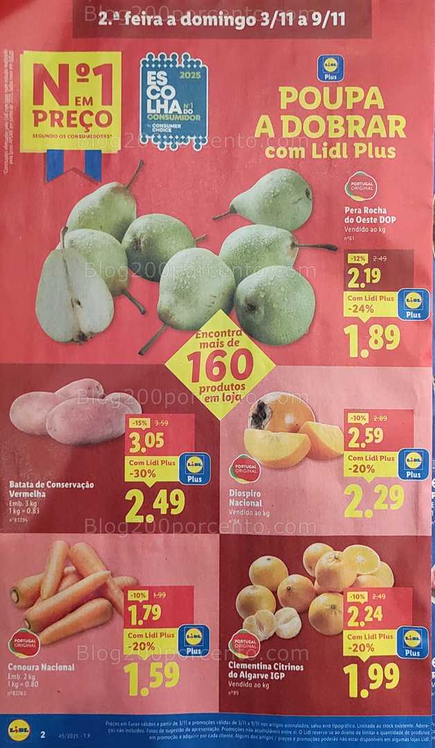 Antevisão Folheto LIDL Promoções de 3 a 9 novembro