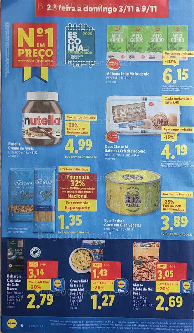 Antevisão Folheto LIDL Promoções de 3 a 9 novembro