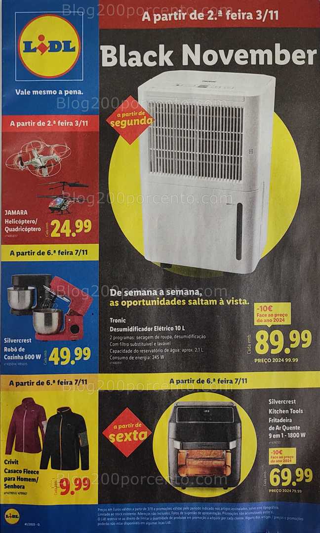 Antevisão Folheto LIDL Bazar Promoções de 3 a 13 novembro