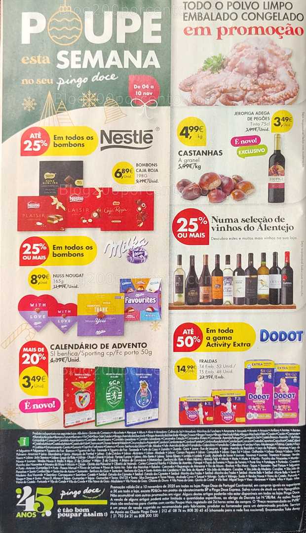 Antevisão Folheto PINGO DOCE Promoções de 4 a 10 novembro