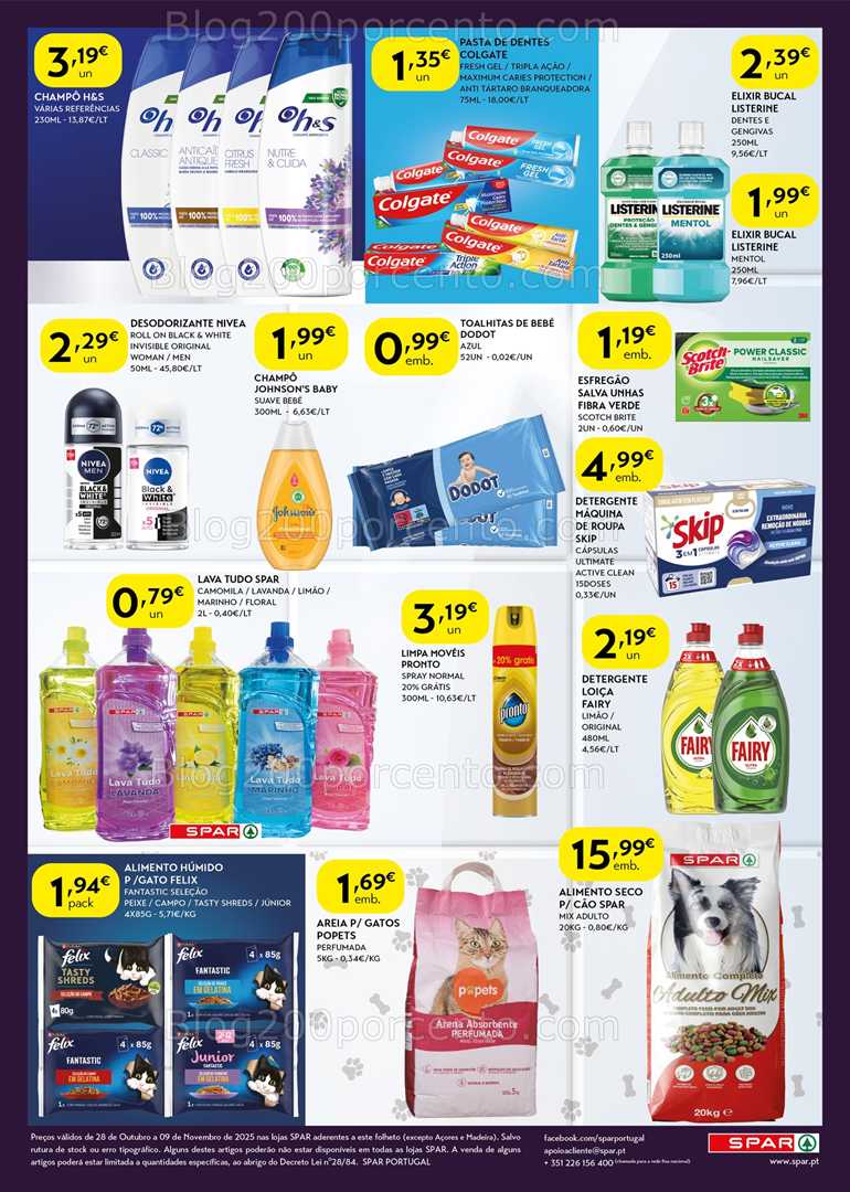 Antevisão Folheto SPAR Promoções de 28 outubro a 9 novembro