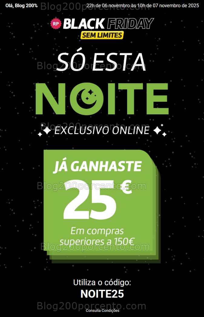 BLACK FRIDAY - 25€ de oferta RADIO POPULAR das 22h às