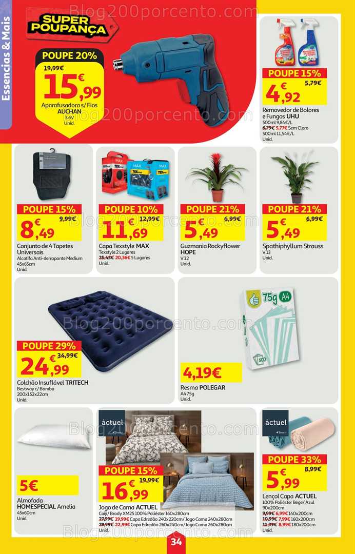 Antevisão Folheto AUCHAN Bazar Super Poupança Promoções de 13 a 19 novembro
