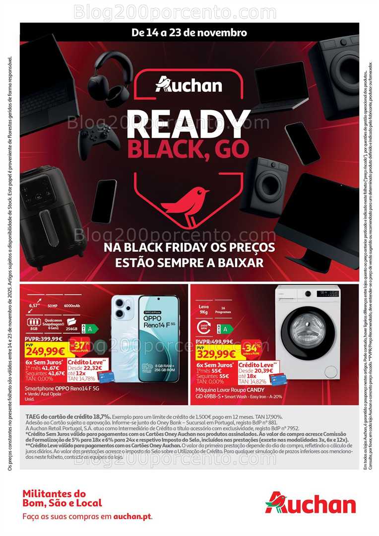 Antevisão Folheto AUCHAN Black Friday Promoções de 14 a 23 novembro