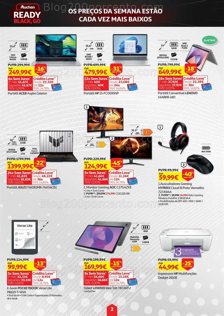 Antevisão Folheto AUCHAN Black Friday Promoções de 14 a 23 novembro