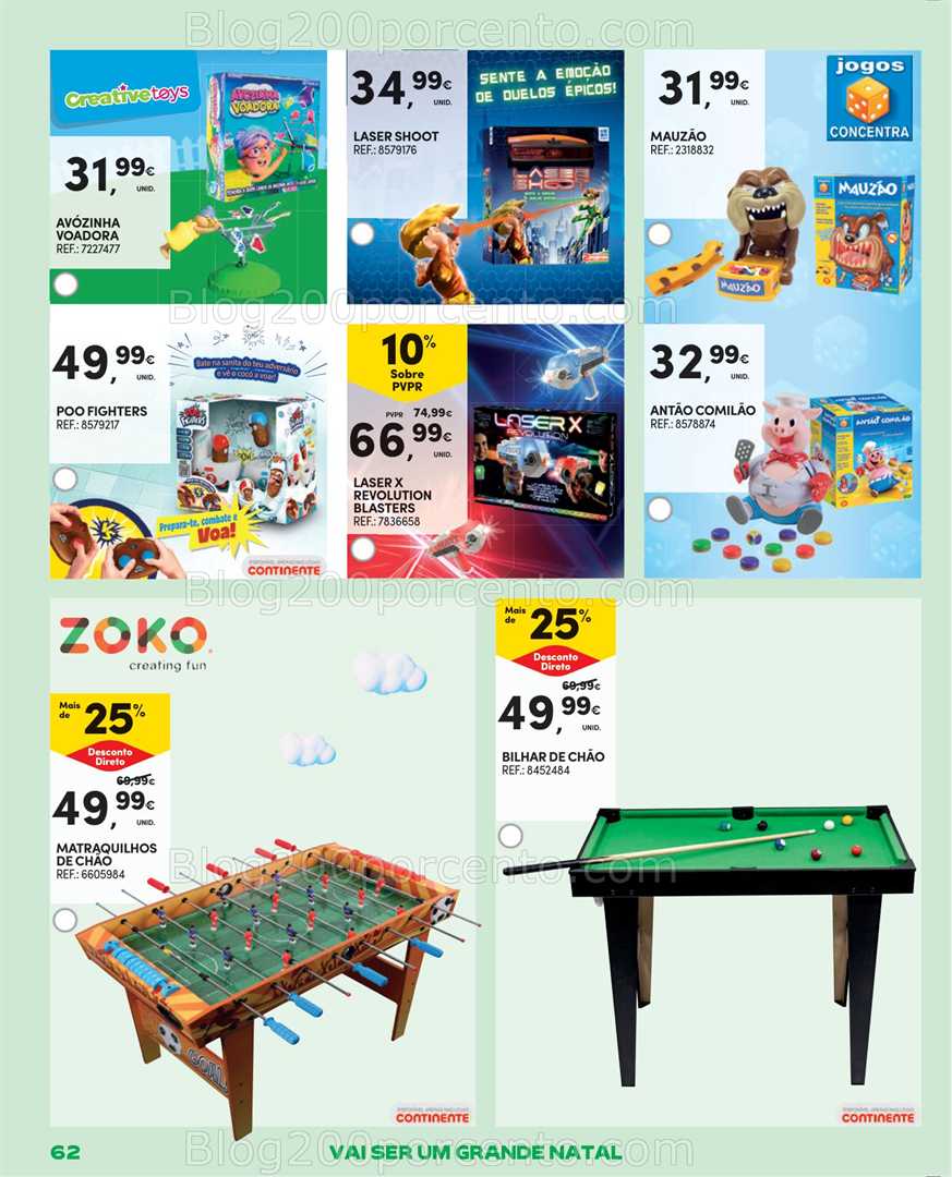 Antevisão Folheto CONTINENTE Catálogo de Brinquedos Natal Promoções de 13 novembro a 7 dezembro