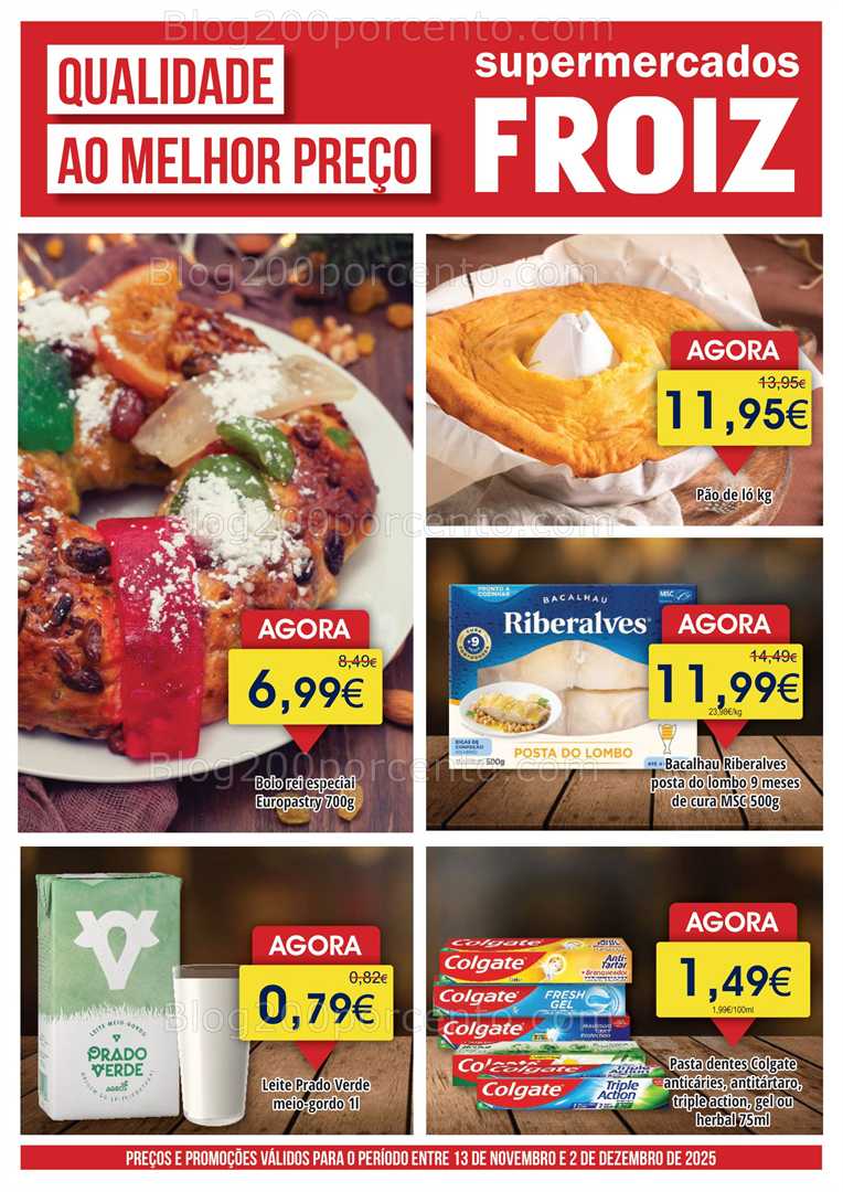 Antevisão Folheto FROIZ Promoções de 13 novembro a 2 dezembro