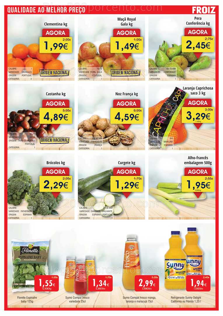 Antevisão Folheto FROIZ Promoções de 13 novembro a 2 dezembro