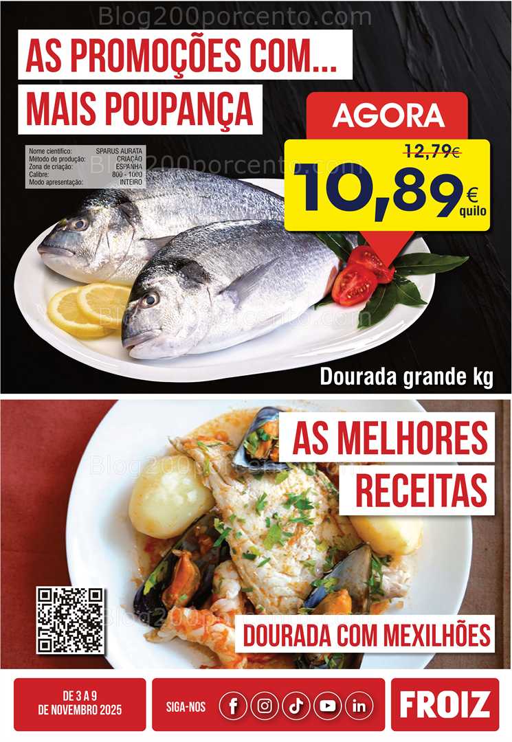 Antevisão Folheto FROIZ Promoções de 3 a 9 novembro