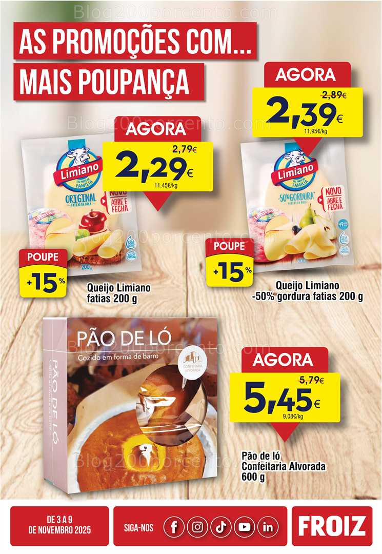 Antevisão Folheto FROIZ Promoções de 3 a 9 novembro