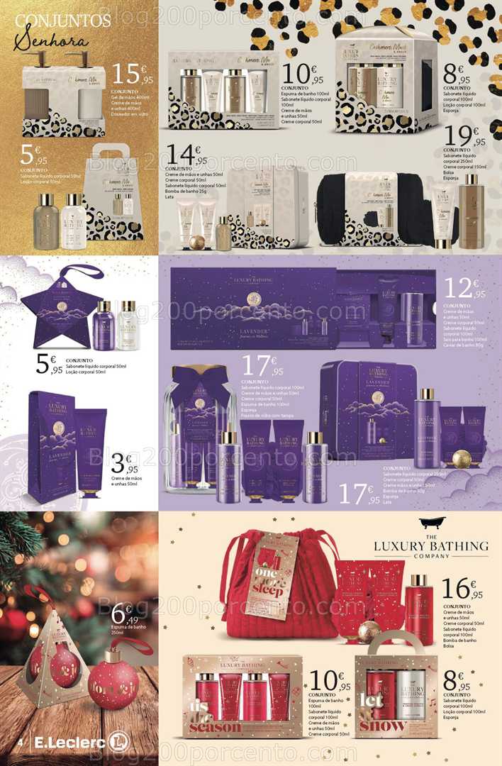 Antevisão Folheto E-LECLERC Beleza Natal Promoções de 4 novembro a 24 dezembro
