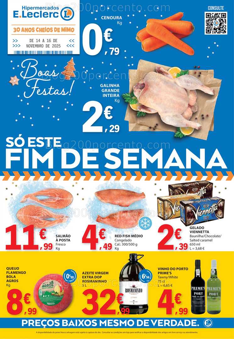 Antevisão Folheto E-LECLERC Promoções Fim de Semana - 14 a 16 novembro