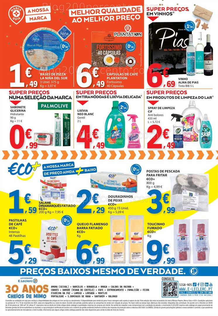 Antevisão Folheto E-LECLERC Promoções Fim de Semana - 14 a 16 novembro