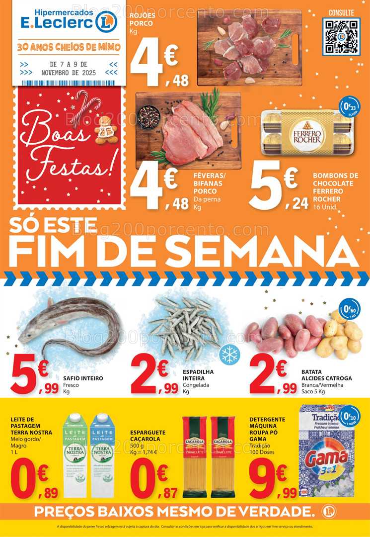 Antevisão Folheto E-LECLERC Promoções Fim de Semana - 7 a 9 novembro
