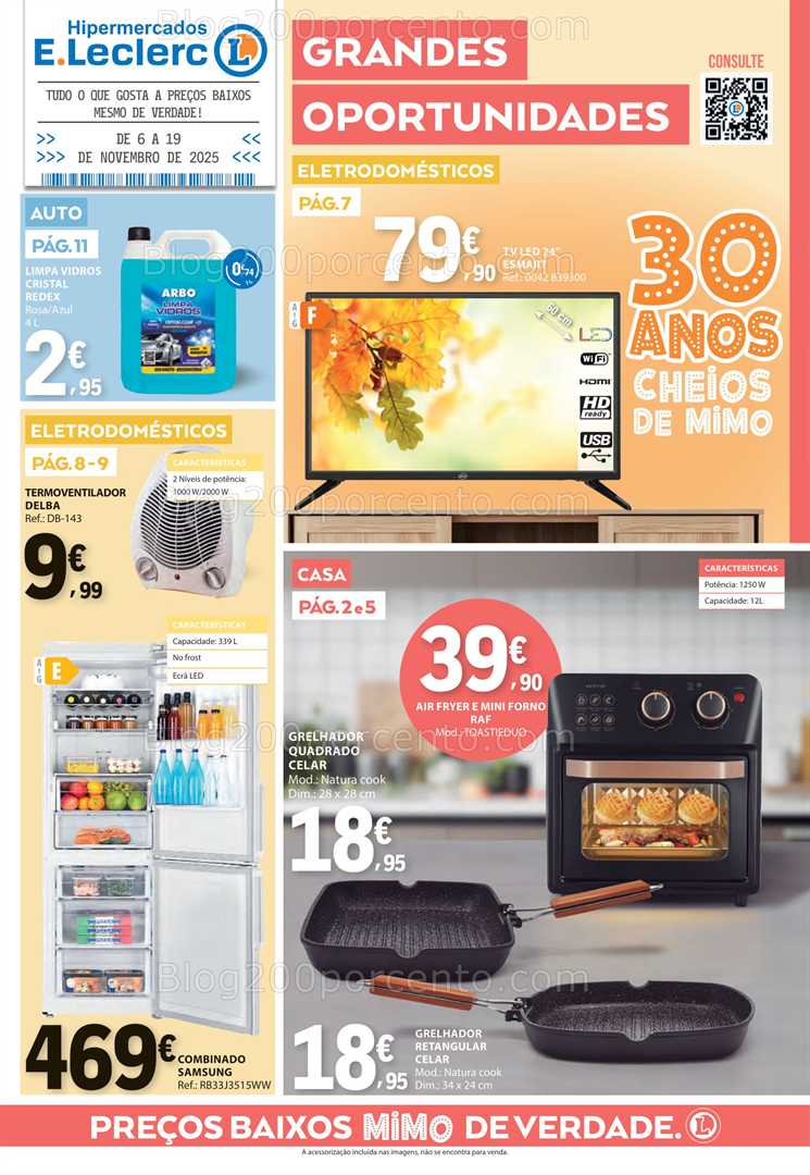 Antevisão Folheto E-LECLERC Bazar Promoções de 6 a 19 novembro