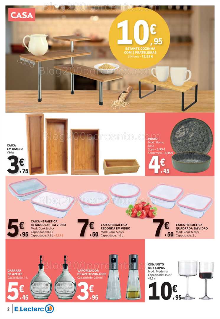 Antevisão Folheto E-LECLERC Bazar Promoções de 6 a 19 novembro