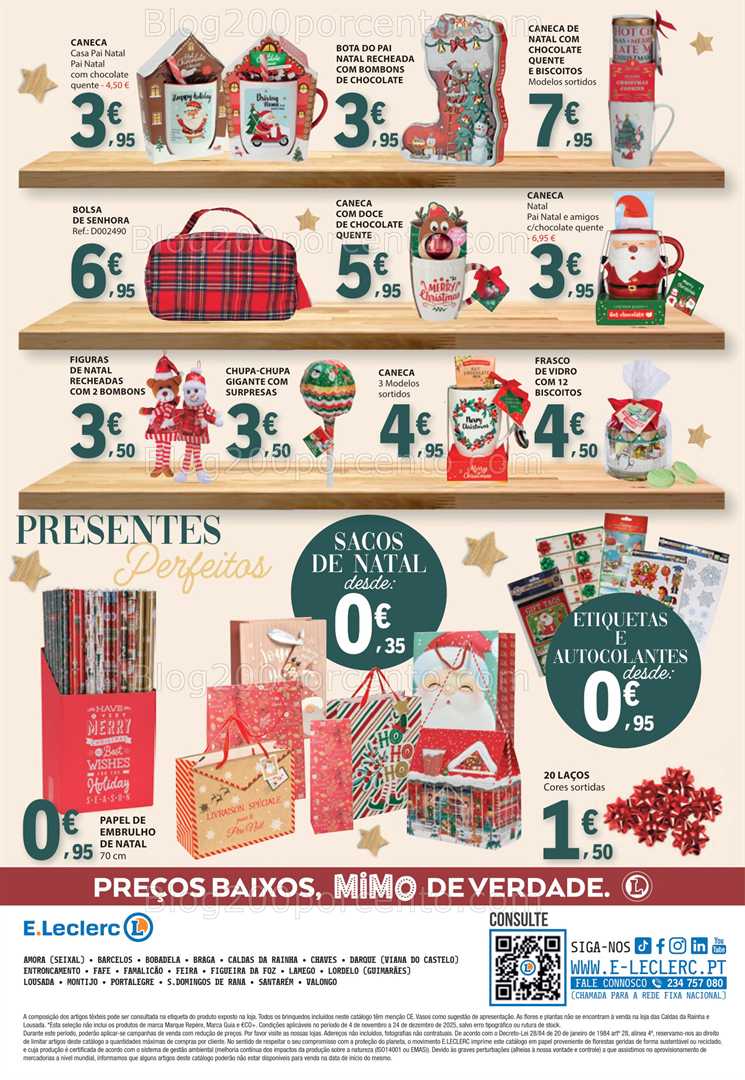 Antevisão Folheto E-LECLERC Natal Promoções de 4 novembro a 24 dezembro