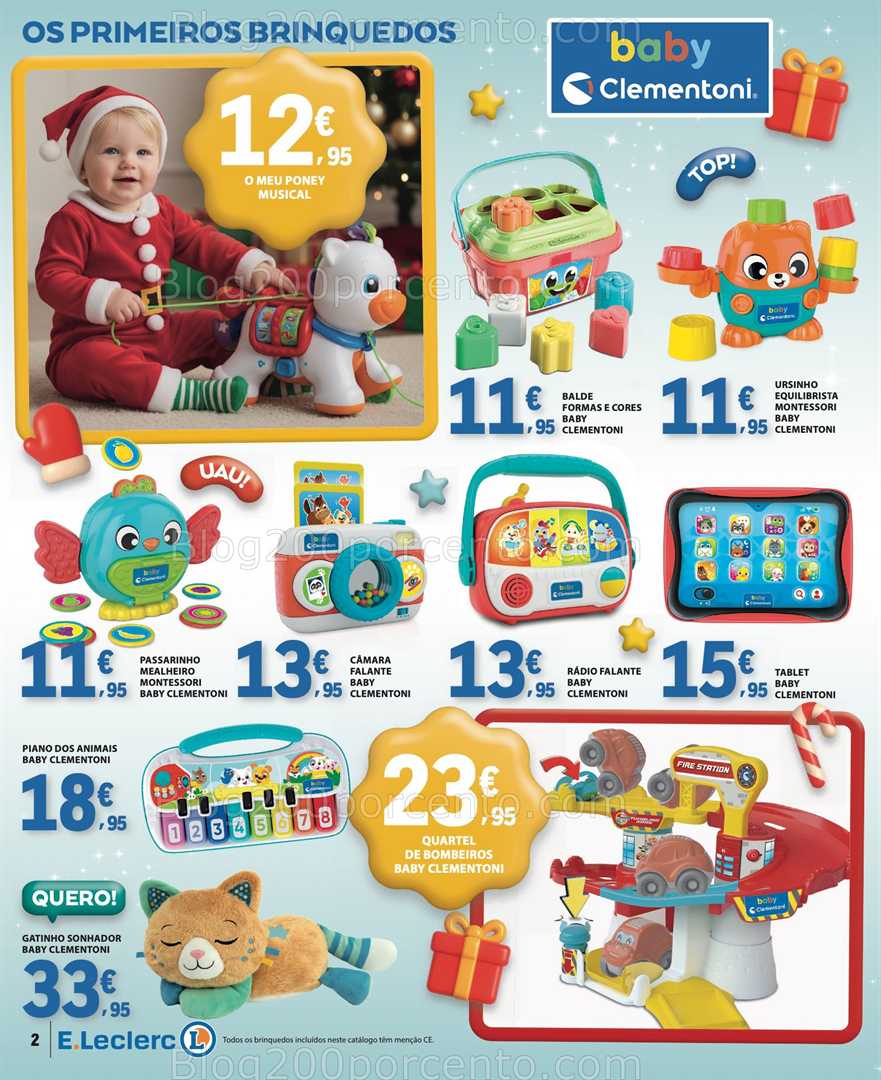 Antevisão Folheto E-LECLERC Brinquedos Natal Promoções de 11 novembro a 24 dezembro
