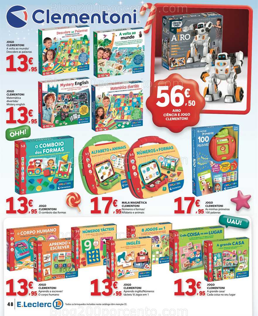 Antevisão Folheto E-LECLERC Brinquedos Natal Promoções de 11 novembro a 24 dezembro