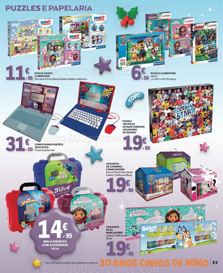 Antevisão Folheto E-LECLERC Brinquedos Natal Promoções de 11 novembro a 24 dezembro