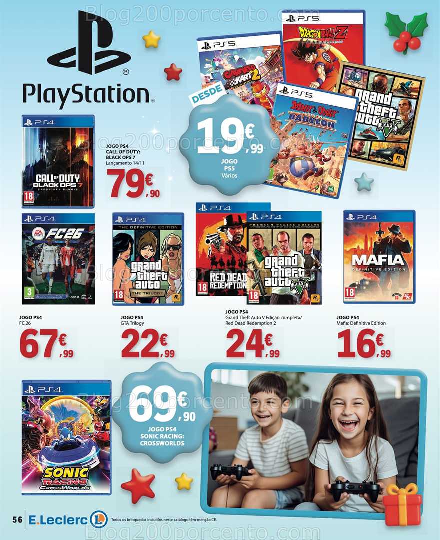 Antevisão Folheto E-LECLERC Brinquedos Natal Promoções de 11 novembro a 24 dezembro