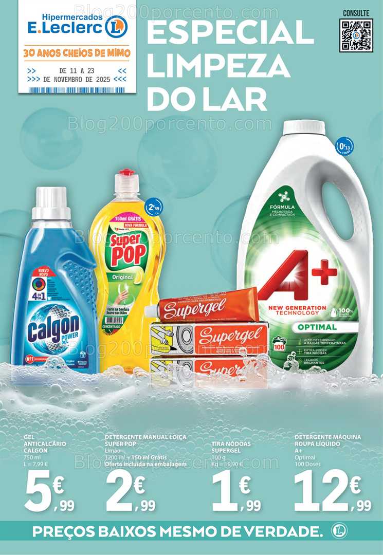 Antevisão Folheto E-LECLERC Higiene do Lar Promoções de 11 a 23 novembro