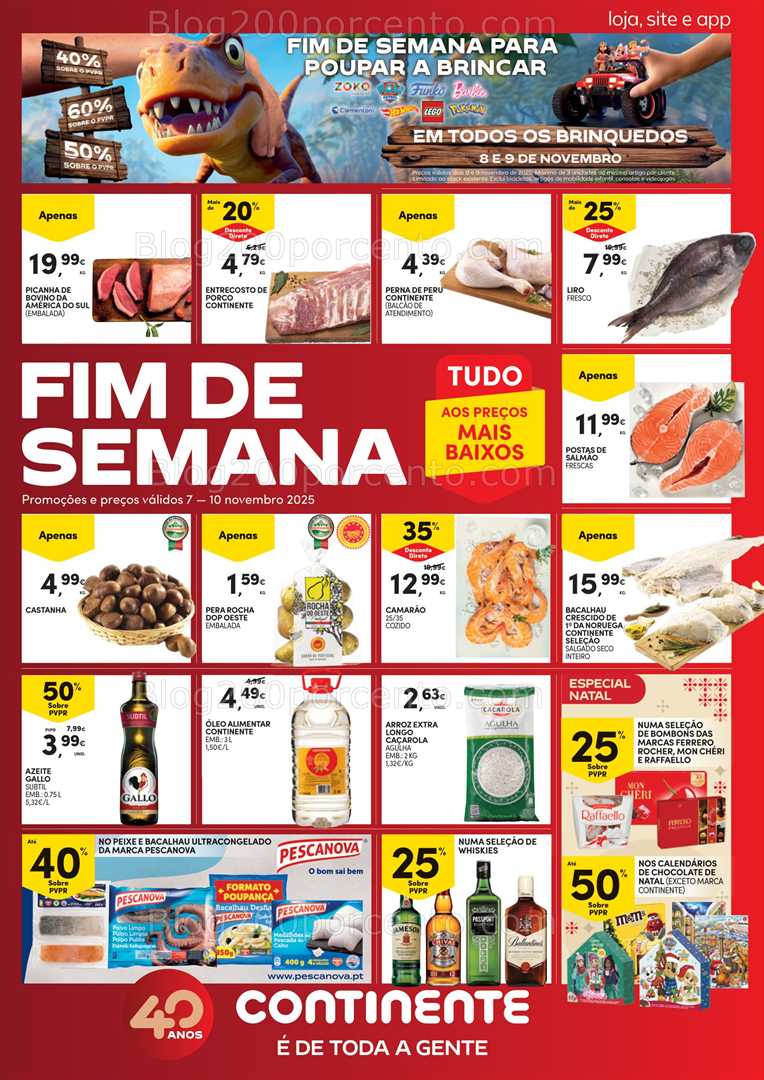 Antevisão Folheto CONTINENTE Promoções Fim de Semana - 7 a 10 novembro