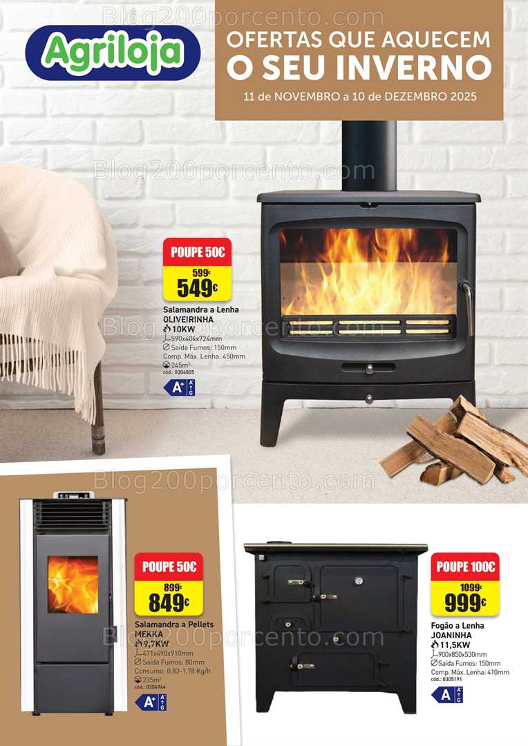 Antevisão Folheto AGRILOJA Aquecimento Promoções de 11 novembro a 10 dezembro