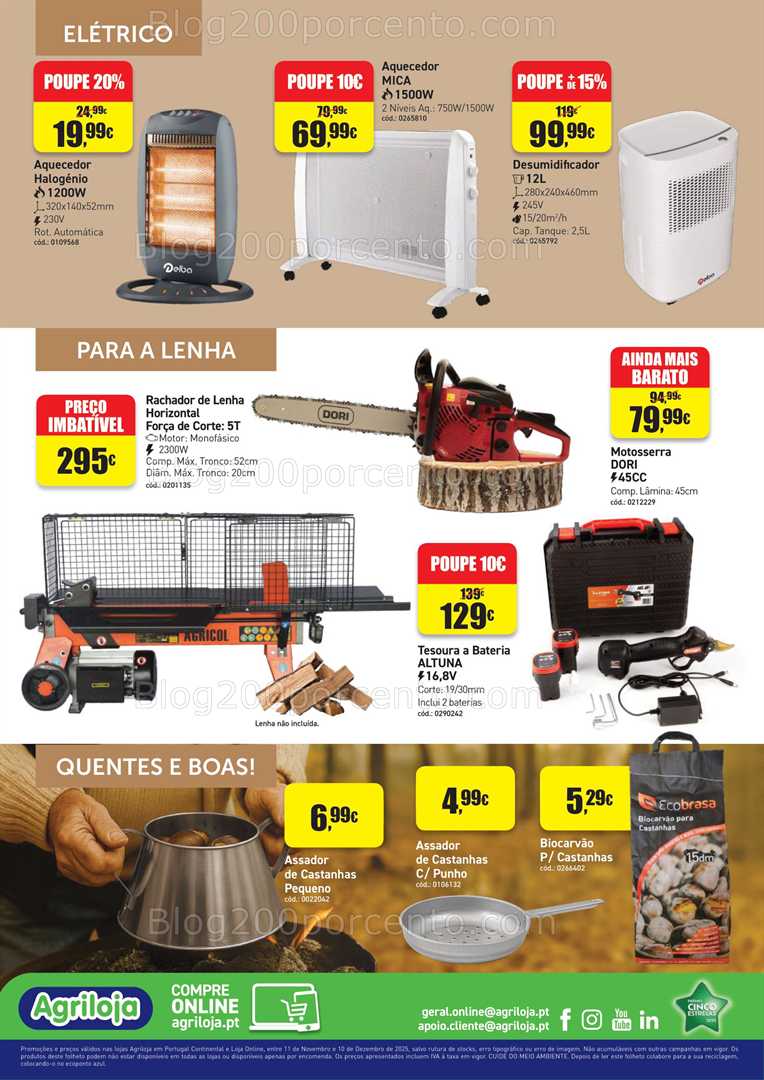 Antevisão Folheto AGRILOJA Aquecimento Promoções de 11 novembro a 10 dezembro