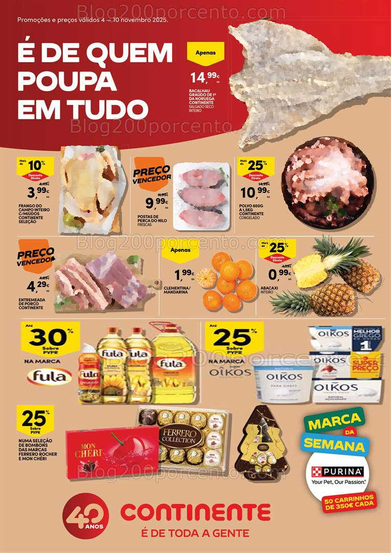 Antevisão Folheto CONTINENTE Promoções de 4 a 10 novembro - Edição Digital