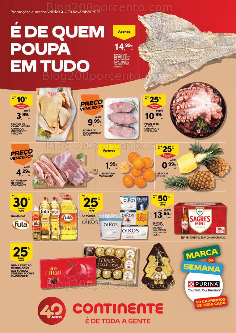 Antevisão Folheto CONTINENTE Promoções de 4 a 10 novembro - Edição Digital