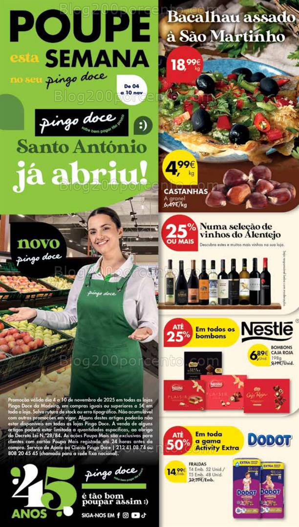 Antevisão Folheto PINGO DOCE Madeira Promoções de 4 a 10 novembro