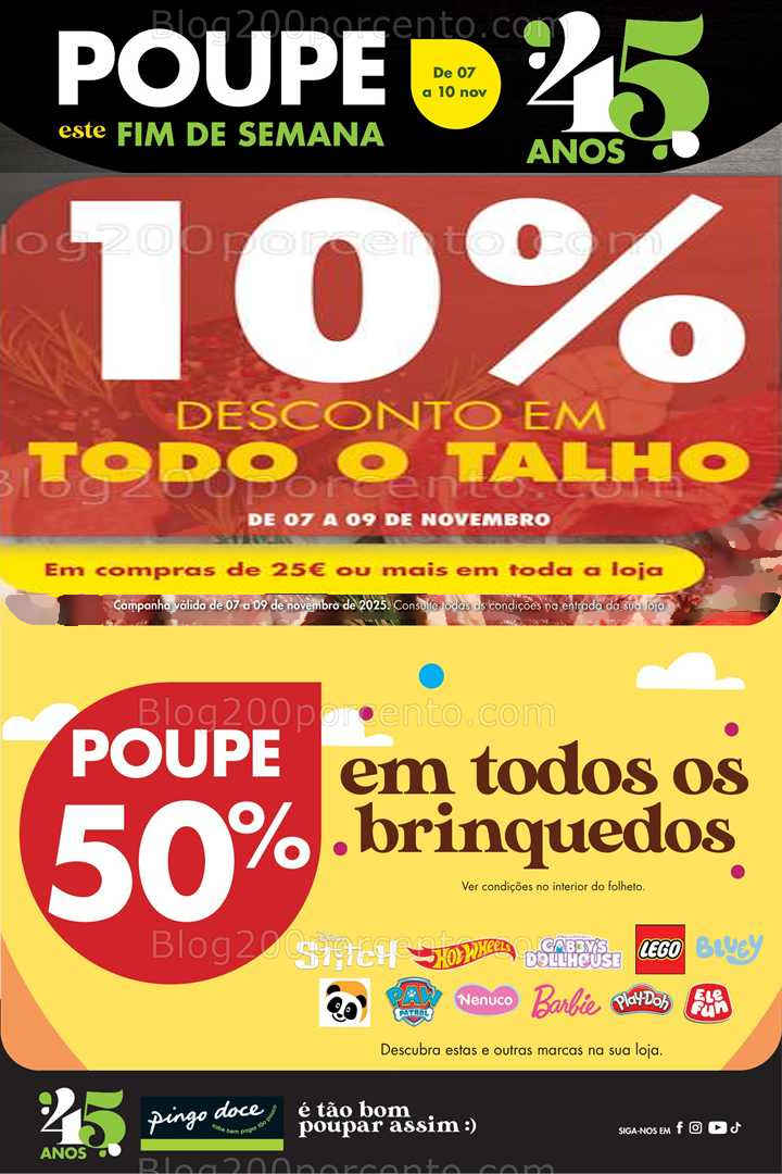 Antevisão Folheto PINGO DOCE Promoções Fim de Semana - 7 a 10 novembro