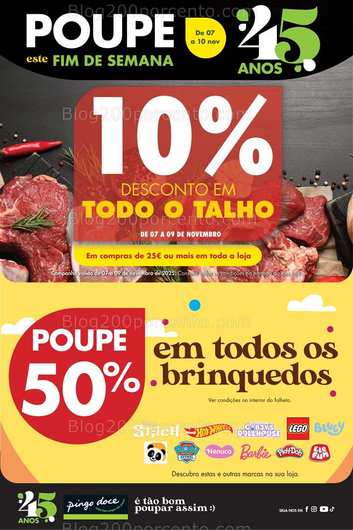 Antevisão Folheto PINGO DOCE Promoções Fim de Semana - 7 a 10 novembro