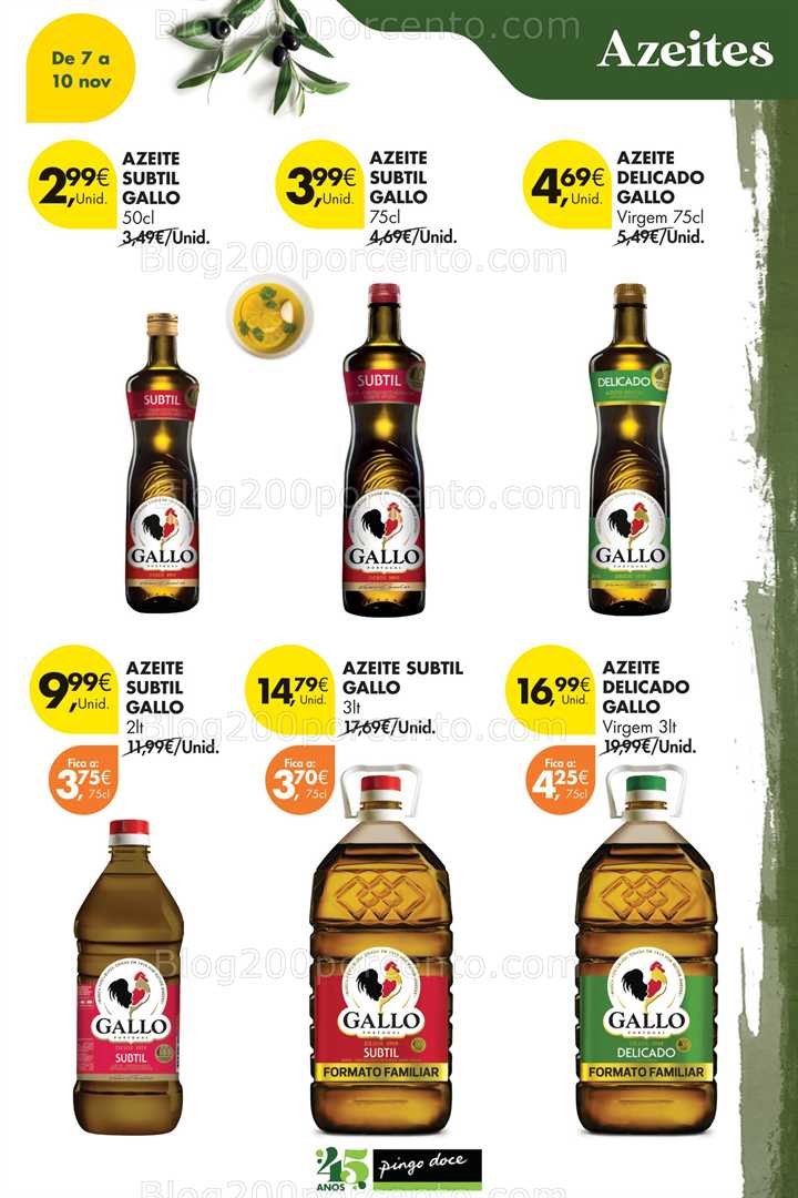 Antevisão Folheto PINGO DOCE Promoções Fim de Semana - 7 a 10 novembro