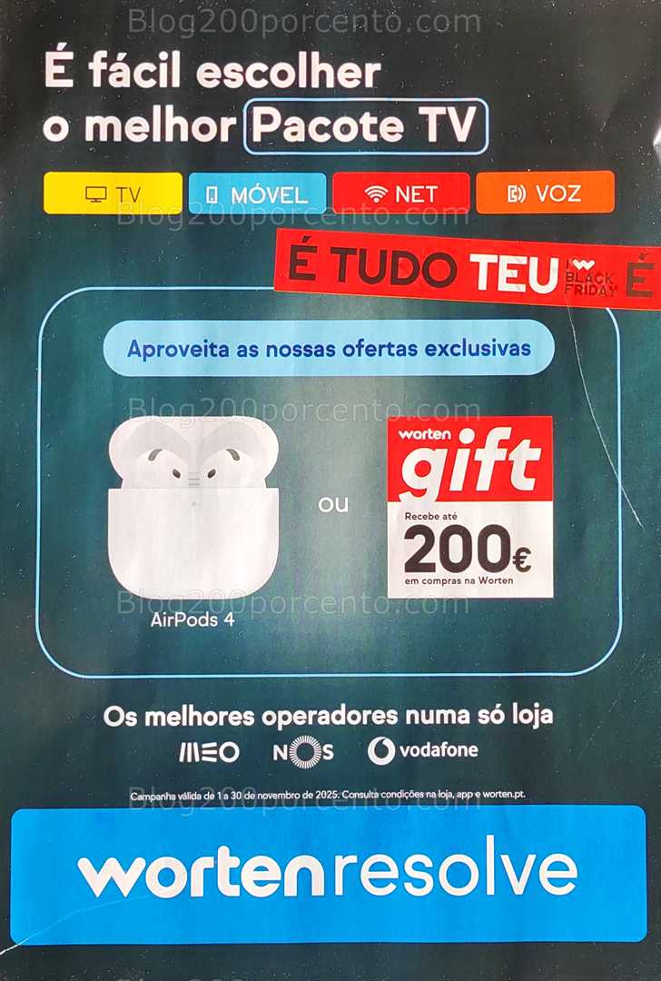 Antevisão Folheto WORTEN Mobile Black Friday Promoções até 30 novembro