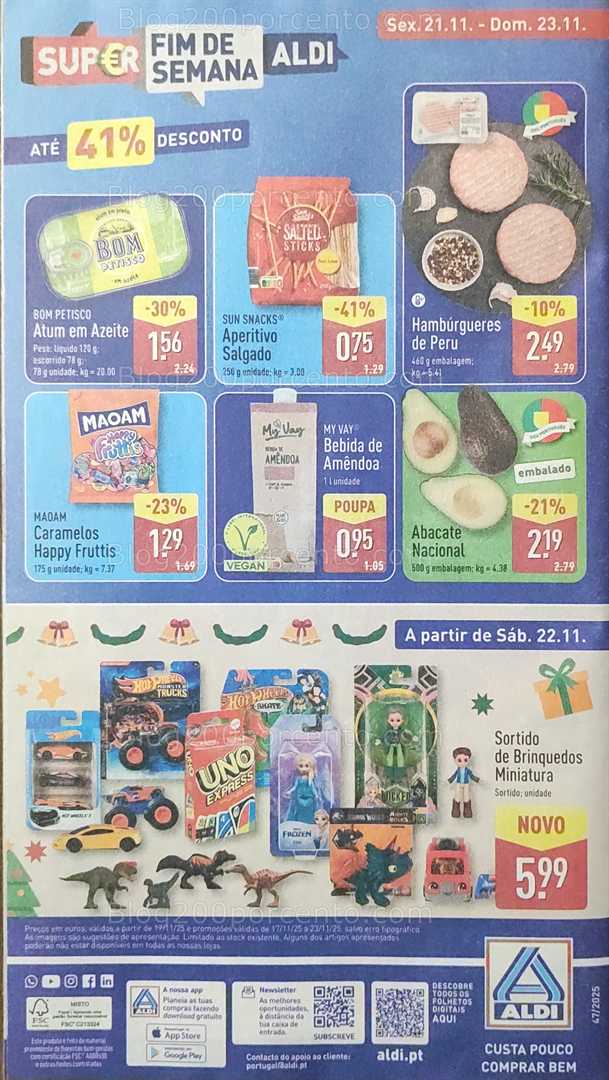 Antevisão Folheto ALDI Promoções de 17 a 23 novembro