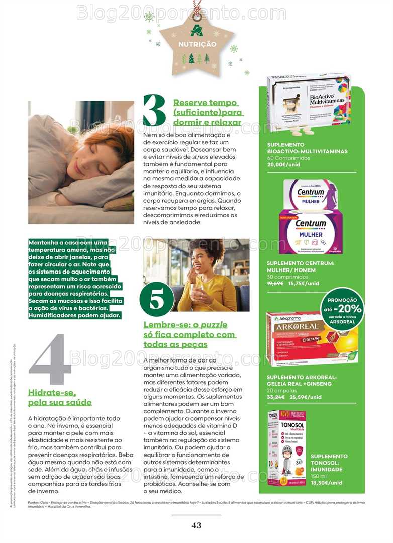 Antevisão Folheto AUCHAN Saúde e Bem Estar Promoções até 26 dezembro