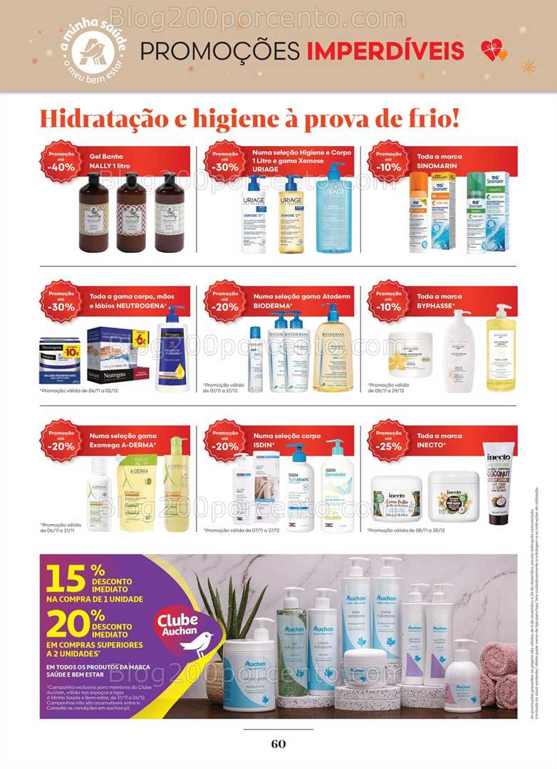 Antevisão Folheto AUCHAN Saúde e Bem Estar Promoções até 26 dezembro
