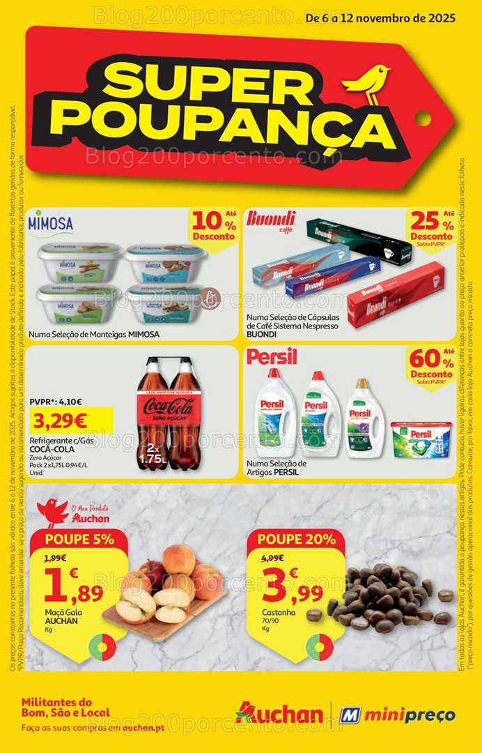 Antevisão Folheto MINIPREÇO - AUCHAN Promoções de 6 a 12 novembro