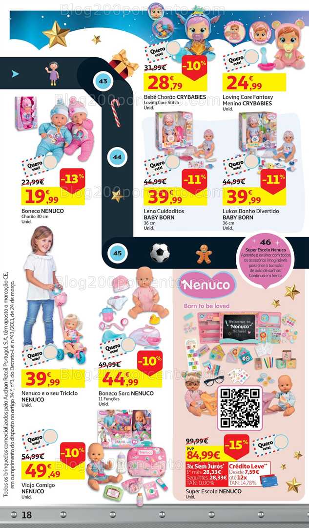 Antevisão Folheto AUCHAN Catálogo Brinquedos Natal Promoções de 5 novembro a 9 dezembro
