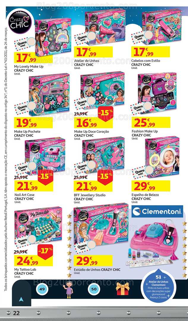 Antevisão Folheto AUCHAN Catálogo Brinquedos Natal Promoções de 5 novembro a 9 dezembro