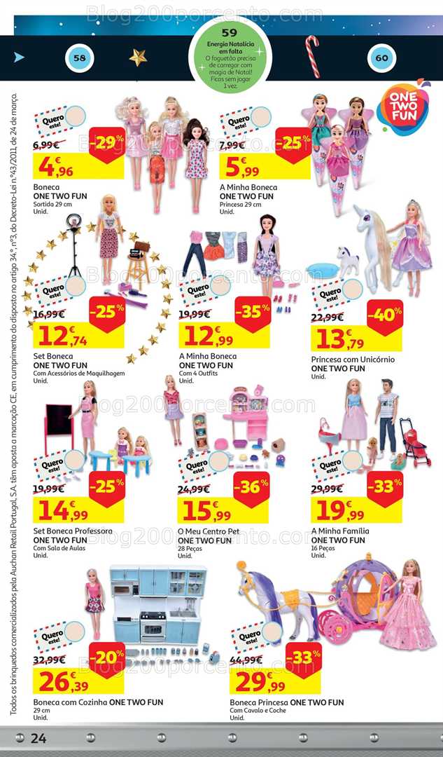 Antevisão Folheto AUCHAN Catálogo Brinquedos Natal Promoções de 5 novembro a 9 dezembro
